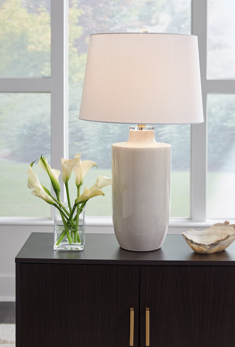 Cylener Off White Table Lamp - L100794