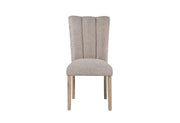 D02 Natural Dining Table + 8 D8683 Dining Chairs - D02DT-NATURAL+D8683DC-BEIGE 9PC