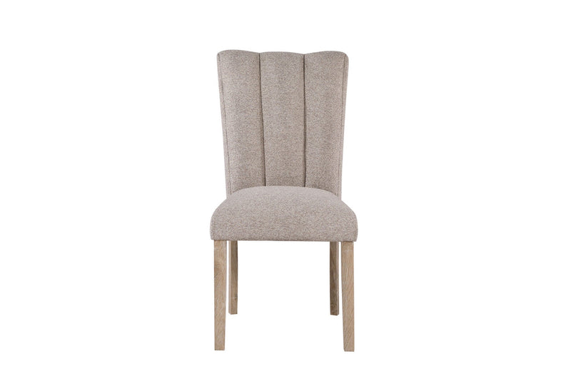 D02 Natural Dining Table + 8 D8683 Dining Chairs - D02DT-NATURAL+D8683DC-BEIGE 9PC