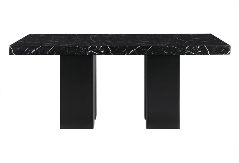D03 Dining Table +8 D03 Dining Chairs Black - D03DT+D03DC-BLK 9 PC