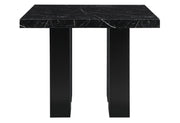 D04 Black Bar Table + 6 D04bs - D04BT-BLK+D04BS-BLK 7PC