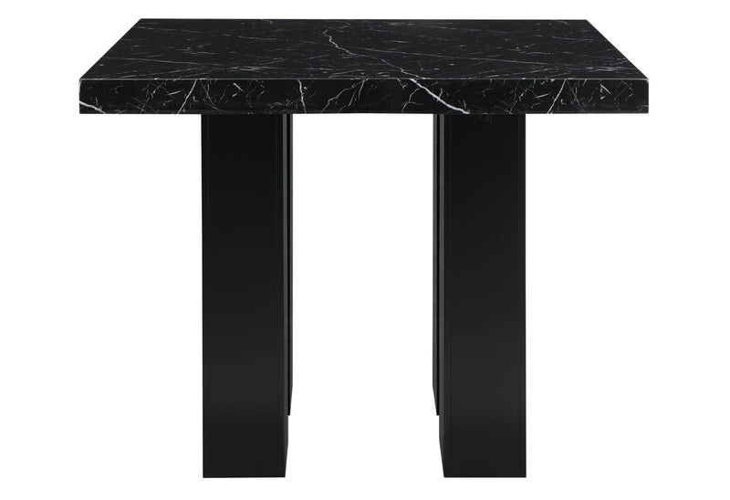D04 Black Bar Table + 6 D04bs - D04BT-BLK+D04BS-BLK 7PC