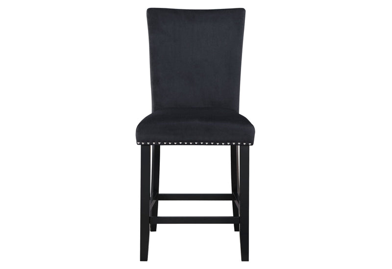 D04 Black Bar Table + 6 D04bs - D04BT-BLK+D04BS-BLK 7PC