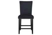 D04 White Bar Table And 6 D04 Black Bar Stool - D04BT-WHT+D04BS-BLK 7PC