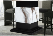 D12 Bar Table And 4 Bar Stools - D12BT+D12BS-BLK