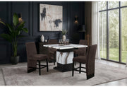 D12 Bar Table And 4 D12 Brown Bar Stools - D12BT+D12BS-BRWN