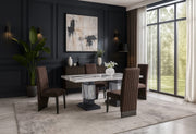 D12 Dining Table And 4 D12 Brown Dining Chairs - D12DT+D12DC-BRN