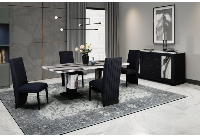 D12 Dining Table And 4 Dining Chairs - D12DT+D12DC-N