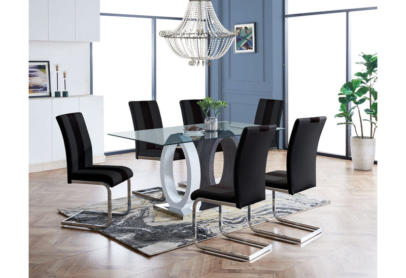 D1628dt + 6 D915dc Black - D1628DT+D915DC-BL 7PC