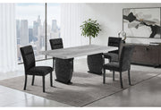 D2502 Dining Table And 4 Dining Chairs - D2502DT+D2502DC-BLK