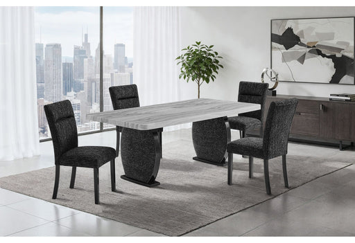 D2502 Dining Table And 8 Dining Chairs - D2502DT+D2502DC-BLK 9PC