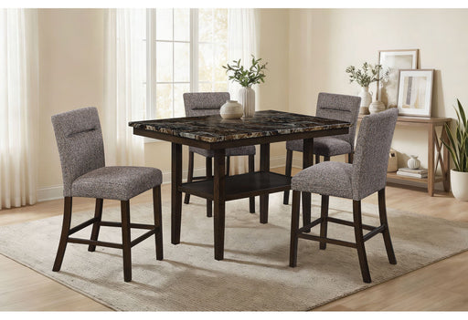 D4355 Brown Bar Table With 6 Bar Stools - D4355BT-BRWN+BS-BRWN 7PC