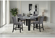 D5473 Bar Table And 6 D06 Bar Stools - D5473BT+D06BS-GRY 7 PC