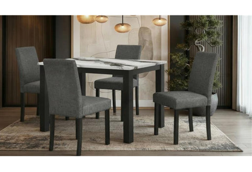 D8032dt Panda Dining Table & D9026dc Blk Dining Chair - D8032DT-PANDA+D9026DC-BLK