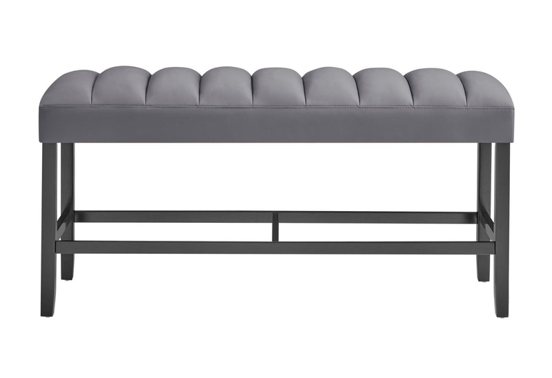 D895 Bar Table With 4 D895 Bar Stools With D895 Bench - D895BT+D895BS-GREY+D895BT-BN-GREY