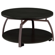 Dacre 2-piece Round Coffee and End Table Set Dark Charcoal - 722208-S2