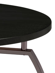 Dacre 2-piece Round Coffee and End Table Set Dark Charcoal - 722208-S2