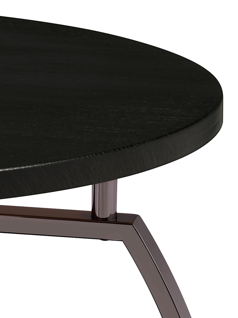 Dacre 2-piece Round Coffee and End Table Set Dark Charcoal - 722208-S2