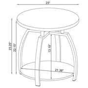 Dacre 2-piece Round Coffee and End Table Set Greige - 720318-S2