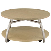 Dacre Round Engineered Wood Top Coffee Table Greige - 720318