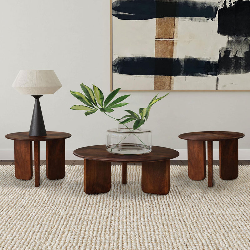 Dale 3-piece Solid Wood Coffee and End Table Set Brown - 721998-S3