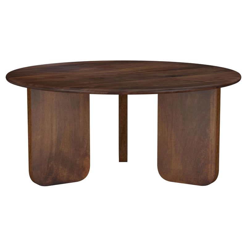 Dale Round Solid Mango Wood Coffee Table Brown - 721998