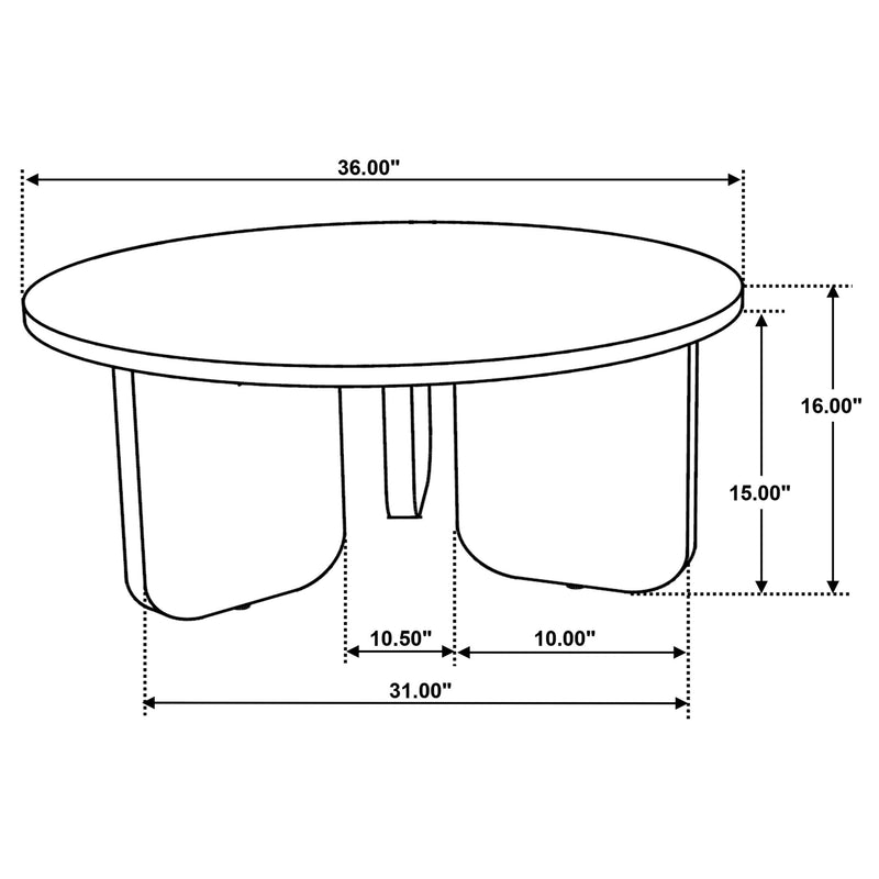 Dale Round Solid Mango Wood Coffee Table Brown - 721998