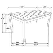 Dalila 6-piece Rectangular Dining Table Set Cappuccino - 102721-S6