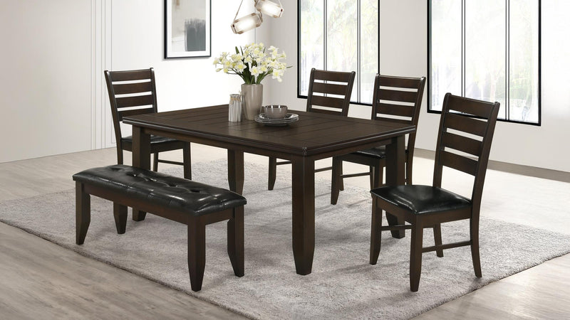 Dalila 6-piece Rectangular Dining Table Set Cappuccino - 102721-S6