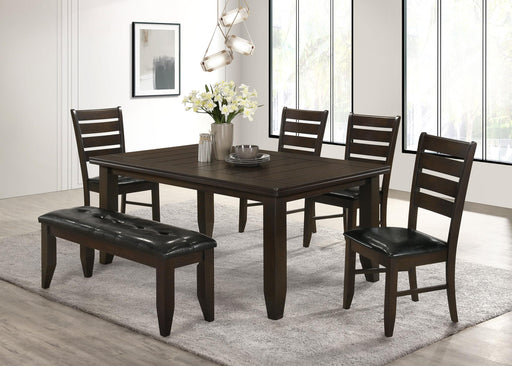 Dalila 6-piece Rectangular Dining Table Set Cappuccino - 102721-S6