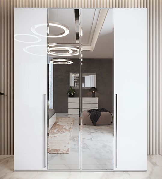 Dama Bianca 4 Door Wardrobe - i42583