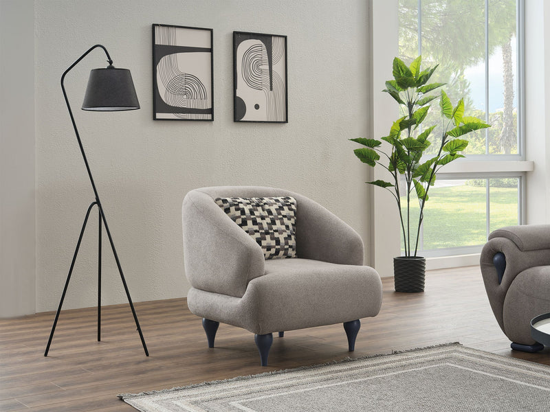 Damla 3-pieces (Sofa & Loveseat & Chair) Livingroom Set Cream in Cream - 101-DAM-GIR08-321