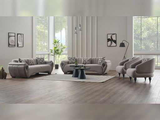 Damla 4-pieces (2 Sofa & 2 Chair) Livingroom Set Cream in Cream - 101-DAM-GIR08-3311