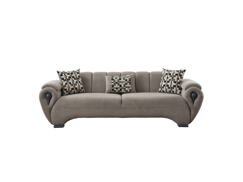Damla 4-pieces (2 Sofa & 2 Chair) Livingroom Set Cream in Cream - 101-DAM-GIR08-3311