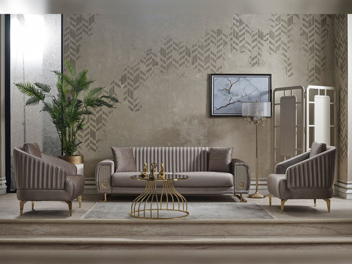 Damla Ser Convertible Loveseat in Beige - 200-SER-DAM-VELVET260-2