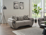 Damla Stationary Loveseat Cream in Cream - 101-DAM-GIR08-2