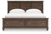 Danabrin California King Panel Storage Bed and Dresser in Brown - PKG023947
