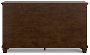 Danabrin California King Panel Storage Bed and Dresser in Brown - PKG023947