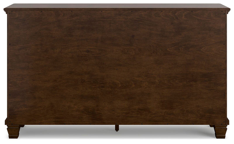 Danabrin California King Panel Storage Bed and Dresser in Brown - PKG023947