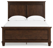 Danabrin Full Panel Bed with Mirrored Dresser and Nightstand in Brown - PKG015202