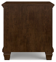 Danabrin Full Panel Bed with Mirrored Dresser, Chest and Nightstand in Brown - PKG015204