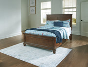 Danabrin Full Panel Bed with Mirrored Dresser, Chest and Nightstand in Brown - PKG015204