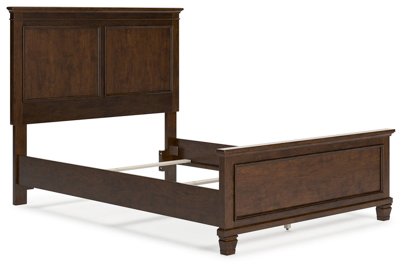 Danabrin Full Panel Bed with Mirrored Dresser in Brown - PKG015199
