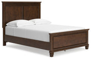Danabrin Full Panel Bed with Mirrored Dresser in Brown - PKG015199