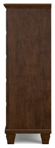 Danabrin Full Panel Storage Bed, Dresser and Chest in Brown - PKG023936
