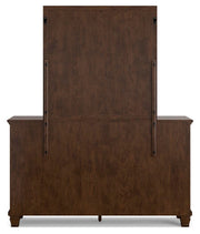 Danabrin Full Panel Storage Bed, Dresser, Mirror and Nightstand in Brown - PKG023934
