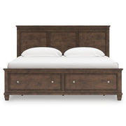 Danabrin King Panel Storage Bed and Dresser in Brown - PKG023942