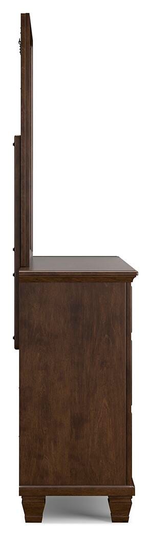 Danabrin King Panel Storage Bed, Dresser, Mirror and Nightstand in Brown - PKG023944