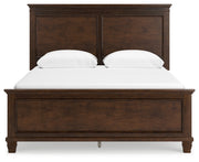 Danabrin Queen Panel Bed with Mirrored Dresser, Chest and Nightstand in Brown - PKG015180