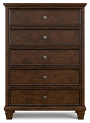 Danabrin Queen Panel Storage Bed, Dresser and Chest in Brown - PKG023941